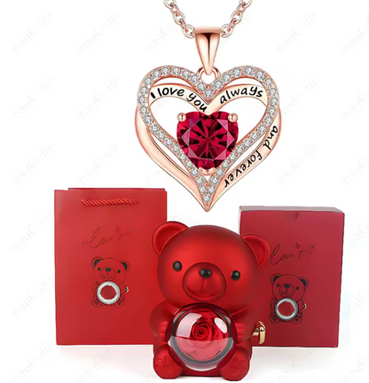 Collier Cœur Rouge avec Coffret