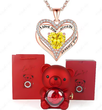 Collier Cœur Rouge avec Coffret